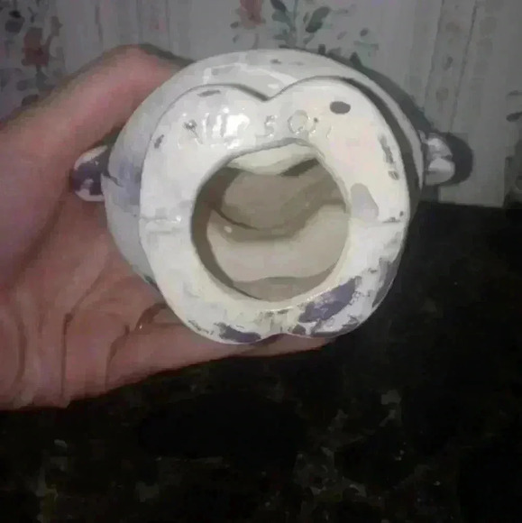 Vintage Porcelain Raggedy Ann Figurine Purple & White 7in. Tall - Picture 6 of 6